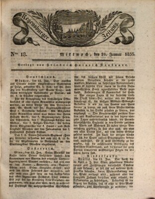 Regensburger Zeitung Mittwoch 21. Januar 1835