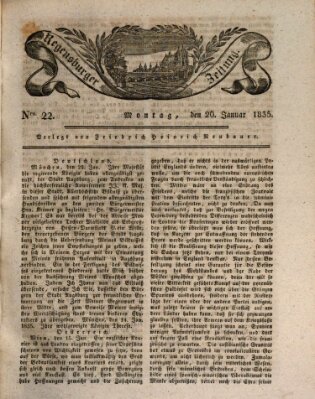 Regensburger Zeitung Montag 26. Januar 1835