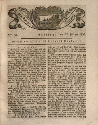 Regensburger Zeitung Freitag 27. Februar 1835