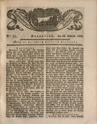 Regensburger Zeitung Samstag 28. Februar 1835