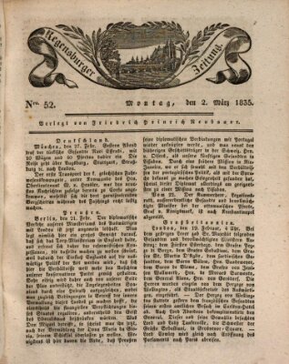 Regensburger Zeitung Montag 2. März 1835