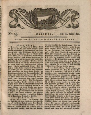 Regensburger Zeitung Dienstag 10. März 1835