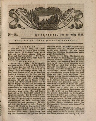 Regensburger Zeitung Donnerstag 19. März 1835