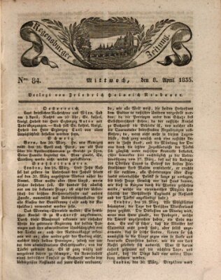 Regensburger Zeitung Mittwoch 8. April 1835