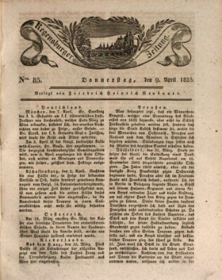 Regensburger Zeitung Donnerstag 9. April 1835