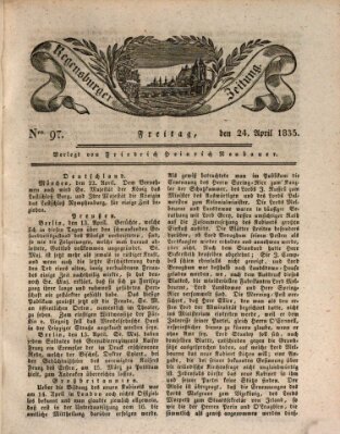 Regensburger Zeitung Freitag 24. April 1835