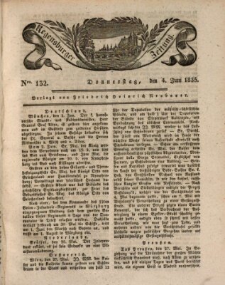 Regensburger Zeitung Donnerstag 4. Juni 1835