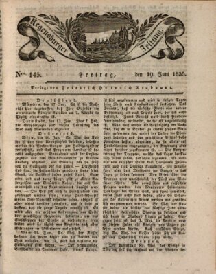 Regensburger Zeitung Freitag 19. Juni 1835