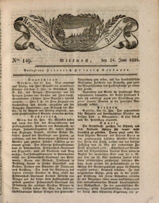 Regensburger Zeitung Mittwoch 24. Juni 1835