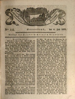 Regensburger Zeitung Samstag 4. Juli 1835