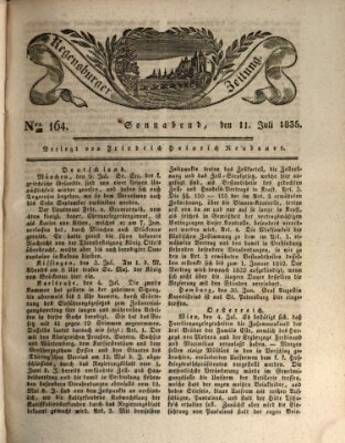 Regensburger Zeitung Samstag 11. Juli 1835