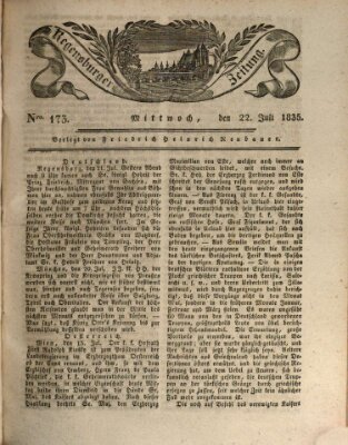 Regensburger Zeitung Mittwoch 22. Juli 1835