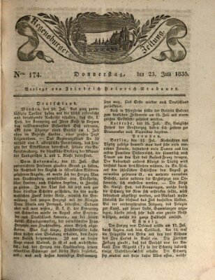 Regensburger Zeitung Donnerstag 23. Juli 1835