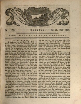 Regensburger Zeitung Dienstag 28. Juli 1835