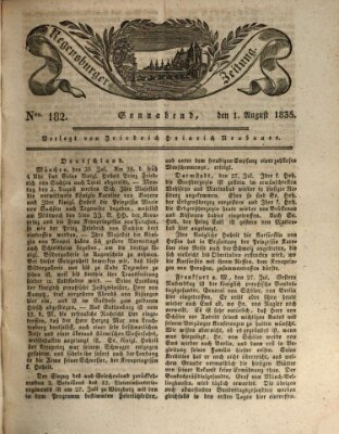 Regensburger Zeitung Samstag 1. August 1835