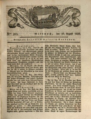 Regensburger Zeitung Mittwoch 26. August 1835