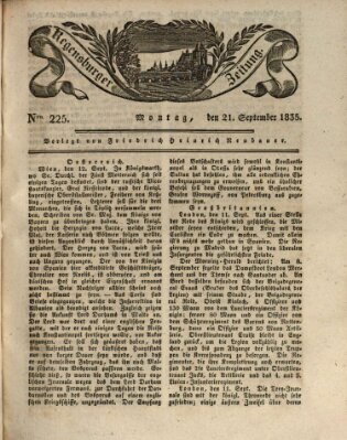 Regensburger Zeitung Montag 21. September 1835