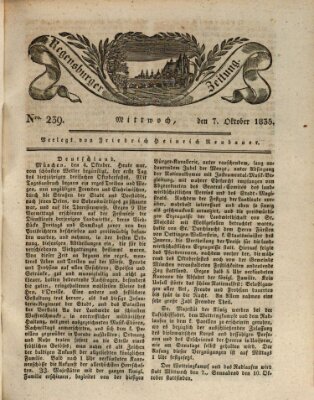 Regensburger Zeitung Mittwoch 7. Oktober 1835