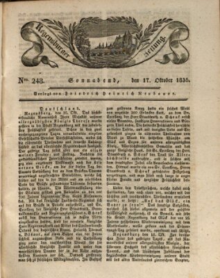 Regensburger Zeitung Samstag 17. Oktober 1835