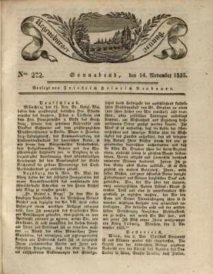 Regensburger Zeitung Samstag 14. November 1835