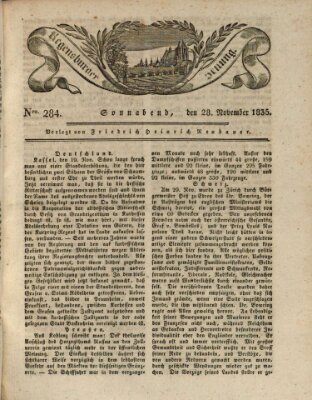 Regensburger Zeitung Samstag 28. November 1835