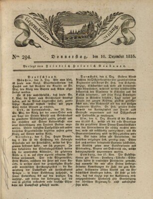 Regensburger Zeitung Donnerstag 10. Dezember 1835