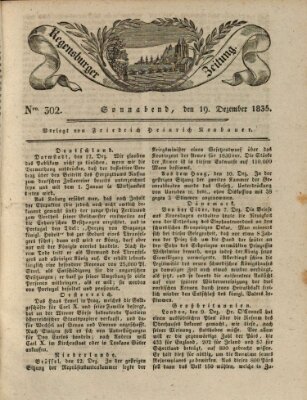 Regensburger Zeitung Samstag 19. Dezember 1835