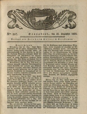 Regensburger Zeitung Samstag 26. Dezember 1835