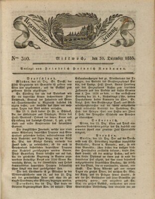 Regensburger Zeitung Mittwoch 30. Dezember 1835