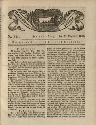 Regensburger Zeitung Donnerstag 31. Dezember 1835