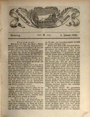 Regensburger Zeitung Montag 4. Januar 1836