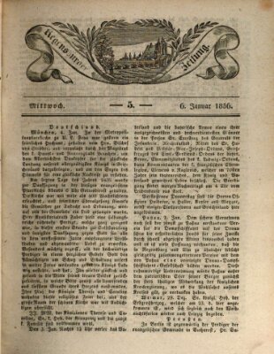 Regensburger Zeitung Mittwoch 6. Januar 1836