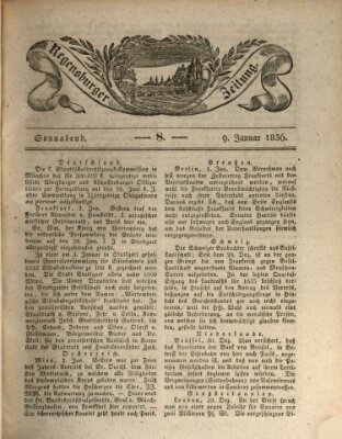 Regensburger Zeitung Samstag 9. Januar 1836