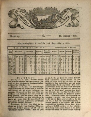 Regensburger Zeitung Montag 11. Januar 1836