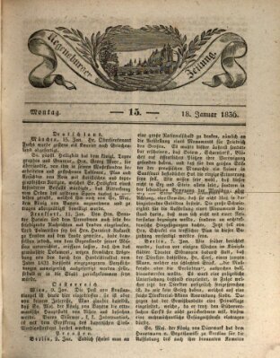 Regensburger Zeitung Montag 18. Januar 1836