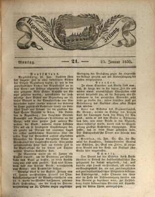 Regensburger Zeitung Montag 25. Januar 1836