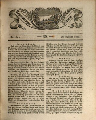 Regensburger Zeitung Freitag 29. Januar 1836