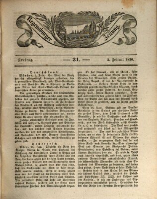 Regensburger Zeitung Freitag 5. Februar 1836