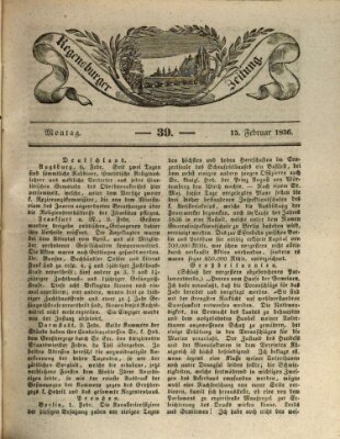 Regensburger Zeitung Montag 15. Februar 1836