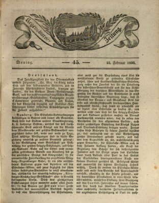 Regensburger Zeitung Montag 22. Februar 1836