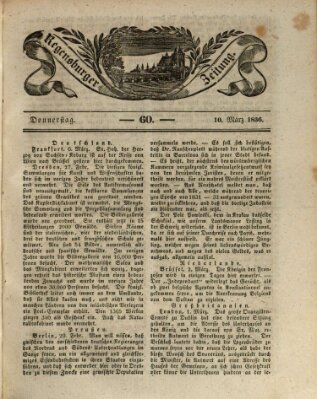 Regensburger Zeitung Donnerstag 10. März 1836