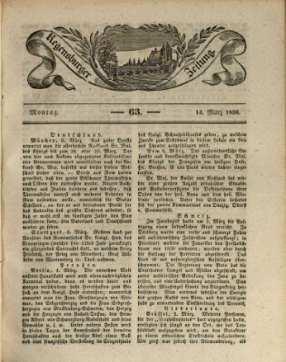 Regensburger Zeitung Montag 14. März 1836