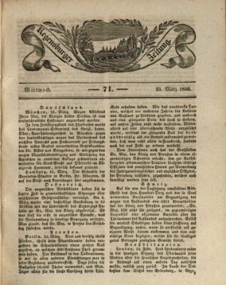 Regensburger Zeitung Mittwoch 23. März 1836