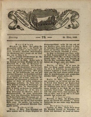Regensburger Zeitung Freitag 25. März 1836