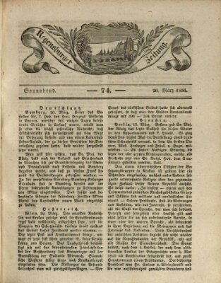 Regensburger Zeitung Samstag 26. März 1836