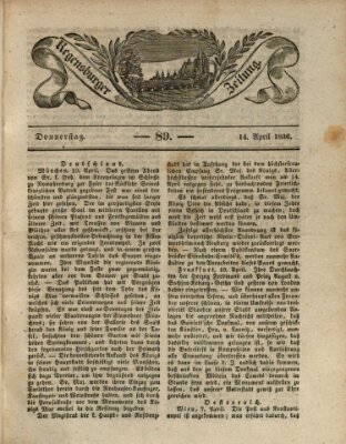 Regensburger Zeitung Donnerstag 14. April 1836