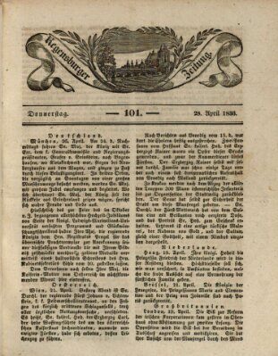 Regensburger Zeitung Donnerstag 28. April 1836