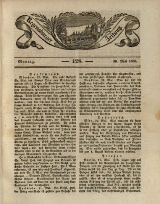 Regensburger Zeitung Montag 30. Mai 1836