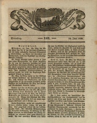 Regensburger Zeitung Dienstag 14. Juni 1836