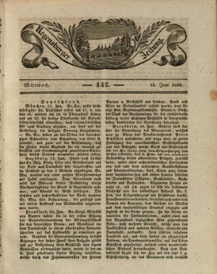 Regensburger Zeitung Mittwoch 15. Juni 1836